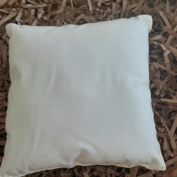 Last One! Pillow Mini Folk Art Flower Handmade - Picture 3 of 3